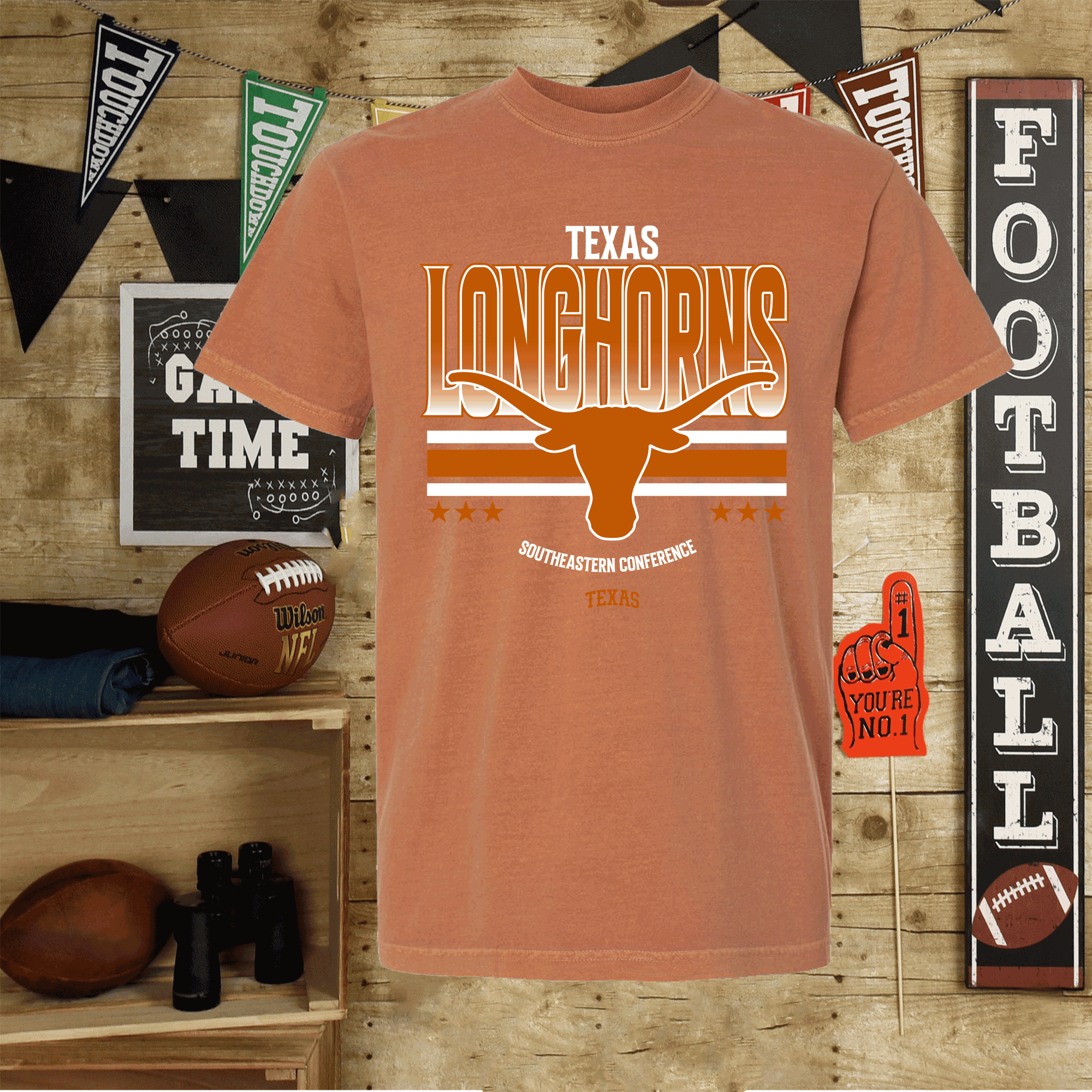 University of Texas Football Shirts, Longhorns Football sweatshirts, SEC Football, College Football, Hook em Horns, Faux Glitter Longhorn Retro Comfort Colors