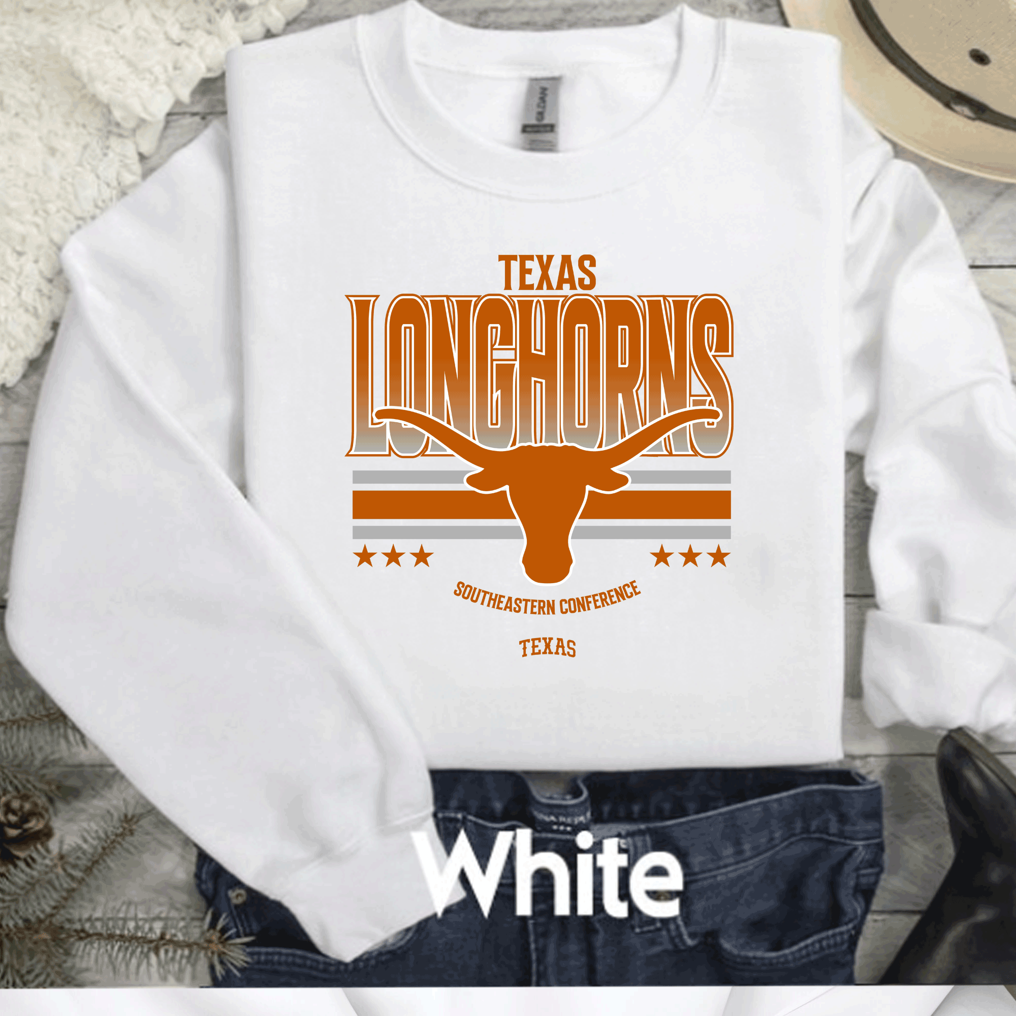 University of Texas Football Shirts, Longhorns Football sweatshirts, SEC Football, College Football, Hook em Horns, Faux Glitter Longhorn Retro Comfort Colors