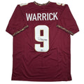 Autographed/Signed Peter Warrick Florida State FSU Maroon College Football Jersey Beckett BAS COA