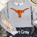 University of Texas Football Shirts, Longhorns Football sweatshirts, SEC Football, College Football, Hook em Horns, Faux Glitter Longhorn