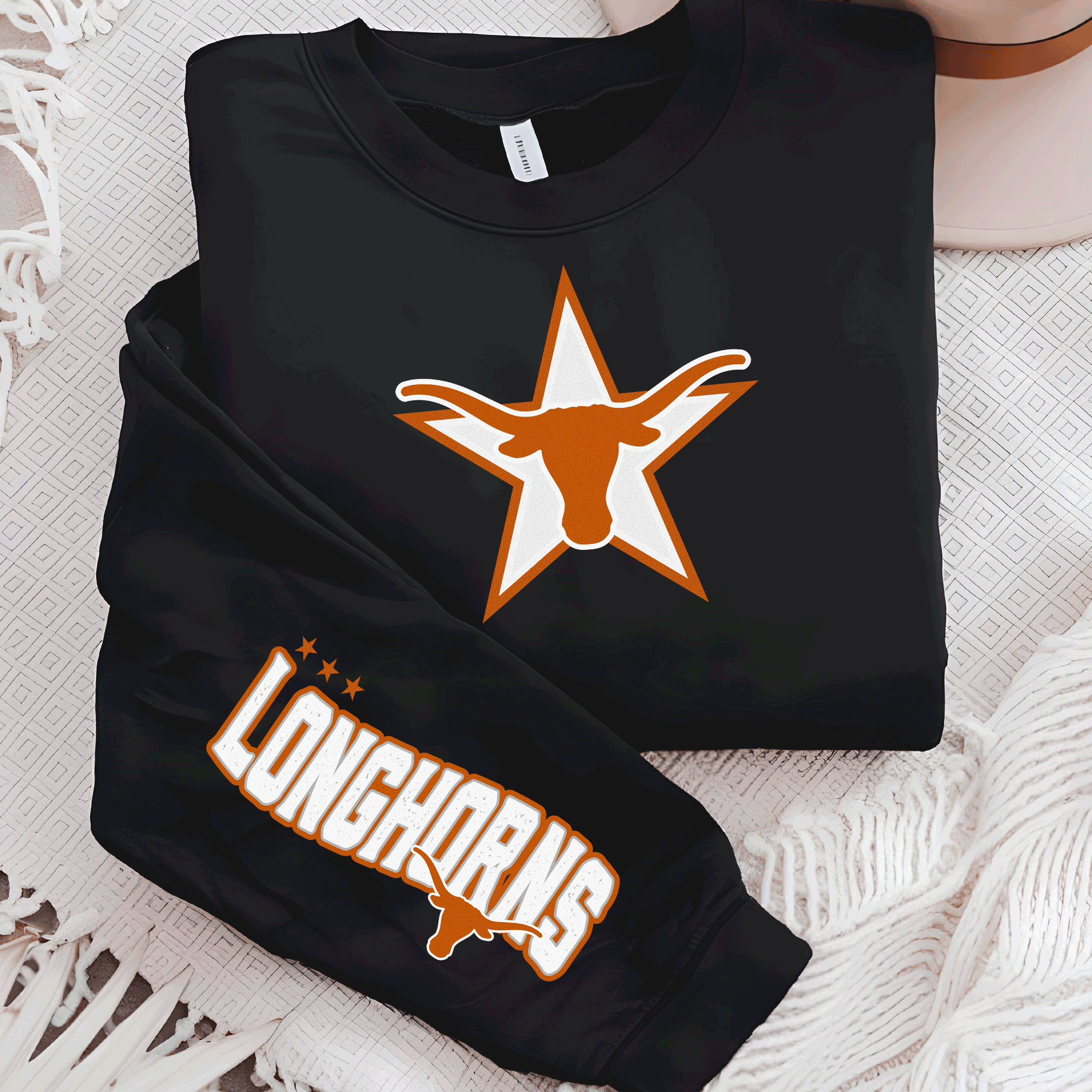 University of Texas Football Shirts, Longhorns Football sweatshirts, SEC Football, College Football, Hook em Horns, Faux Glitter Longhorn