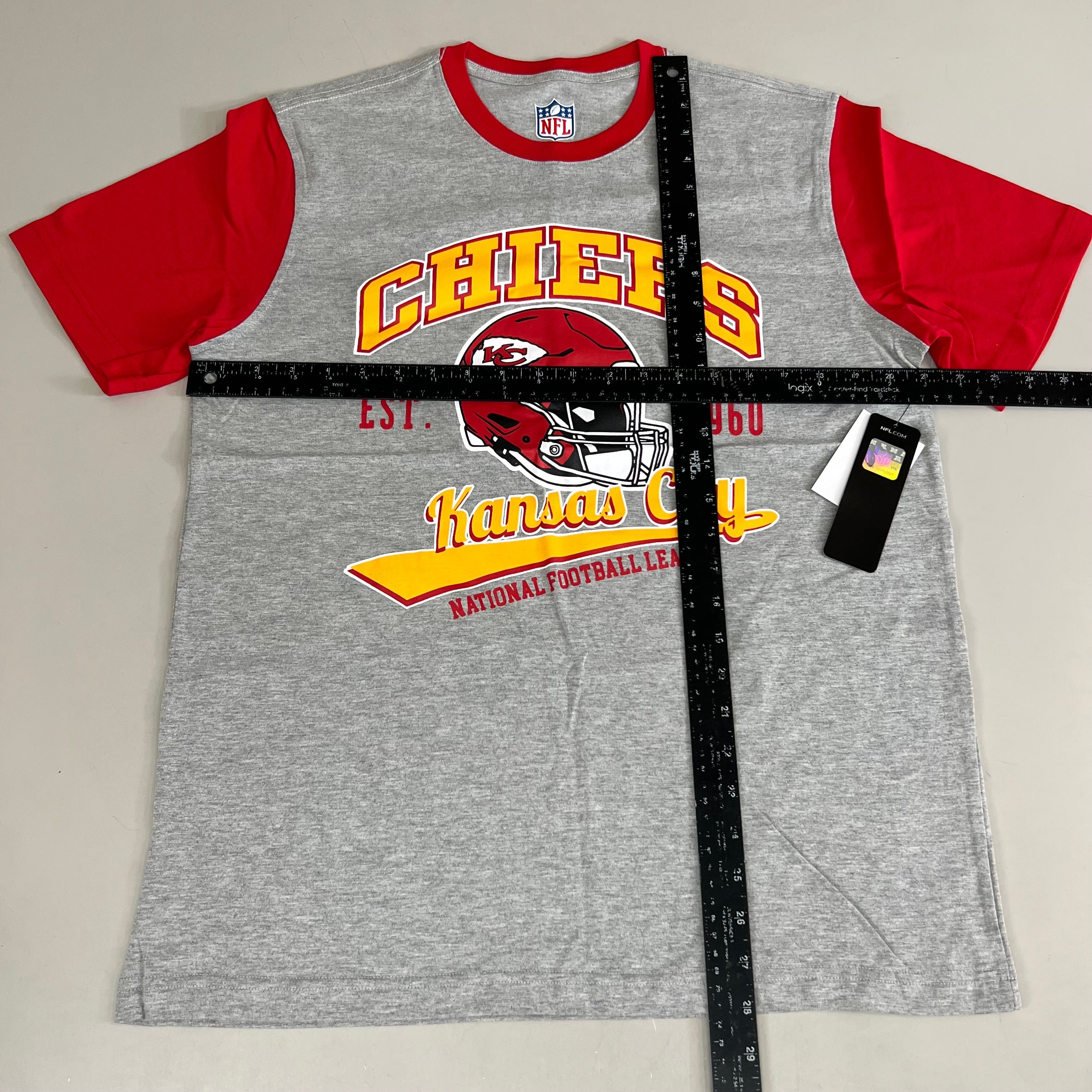 NFL  Kansas City Chiefs G-lll Sports T-Shirt Men's Sz M Red, Grey, Yellow 6AHOO816
