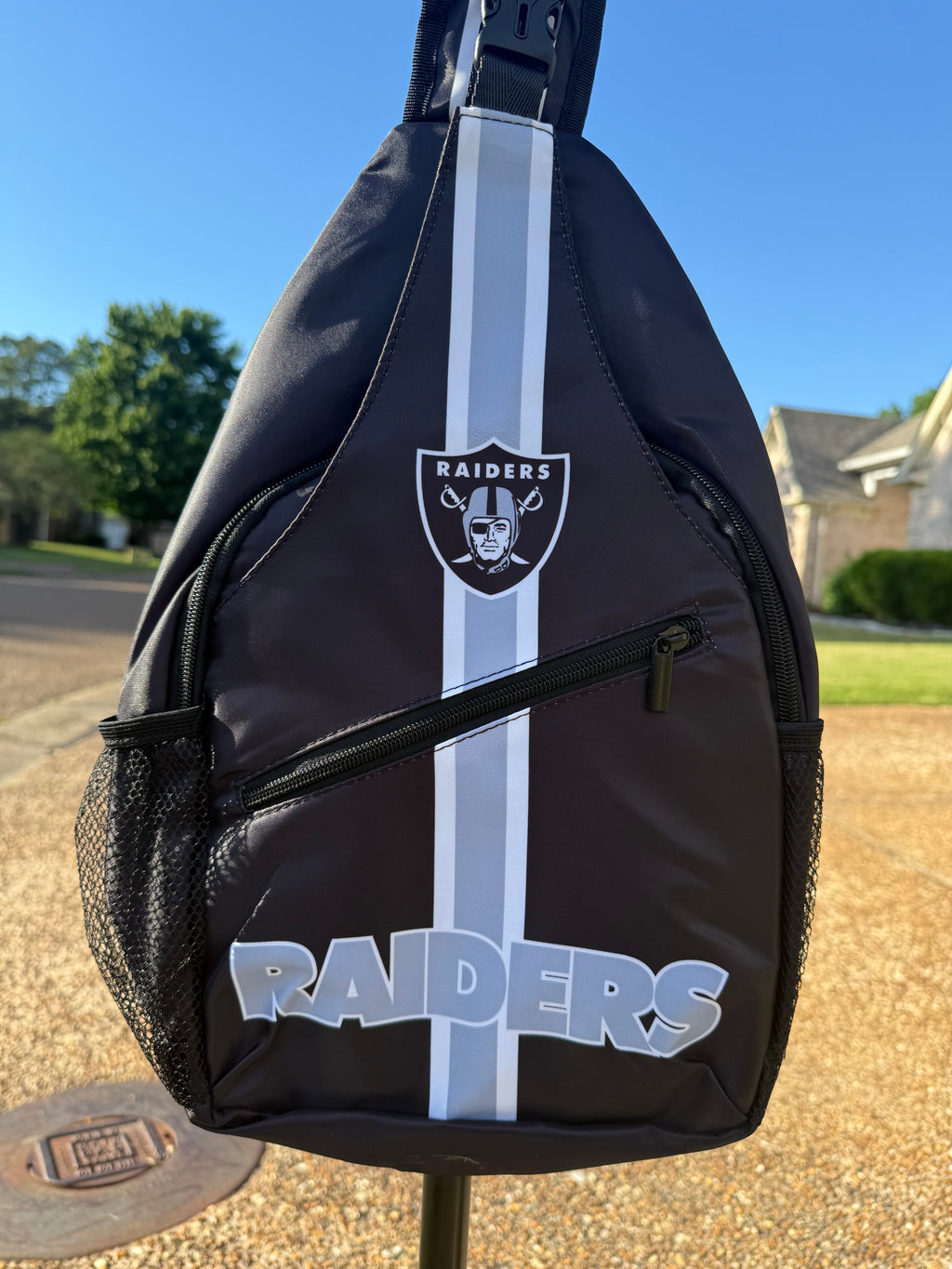 Las Vegas Raiders Sling Bag: Crossbody Backpack