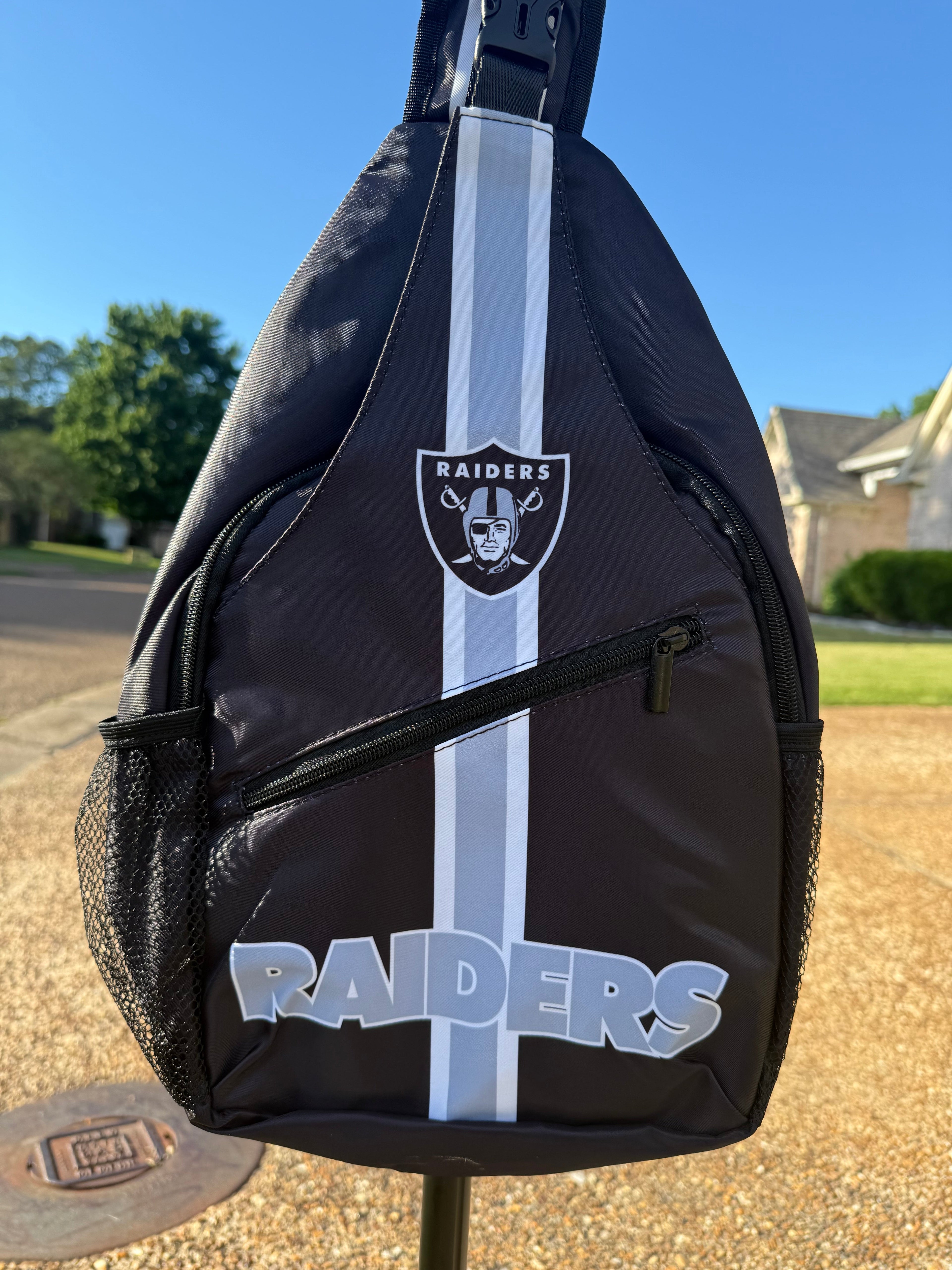 Las Vegas Raiders Sling Bag: Crossbody Backpack