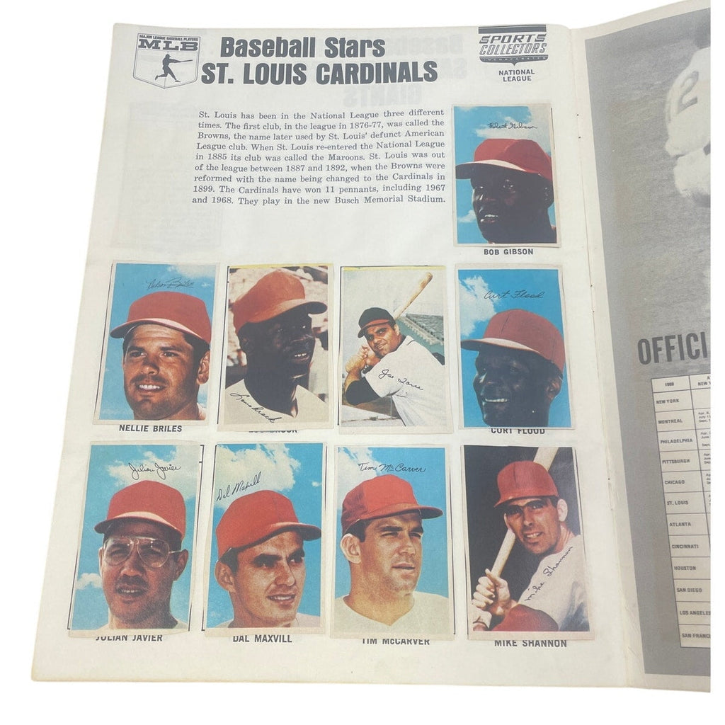 1969 MLB National League Baseball Stars Photostamp Album COMPLETE w Stamps