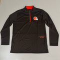 NFL Cleveland Browns Quarter Zip Pullover Shirt Long Sleeve XL Brown 1802969