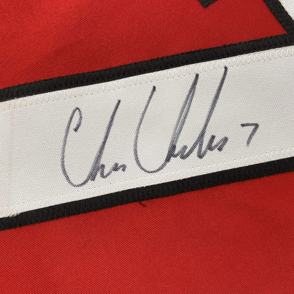 Autographed/Signed Chris Chelios Chicago Red Hockey Jersey JSA COA
