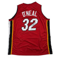 Autographed/Signed Shaquille Shaq O'Neal Miami Red Basketball Jersey PSA/DNA COA