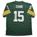 Autographed/Signed Bart Starr Green Bay Green Football Jersey Steiner COA