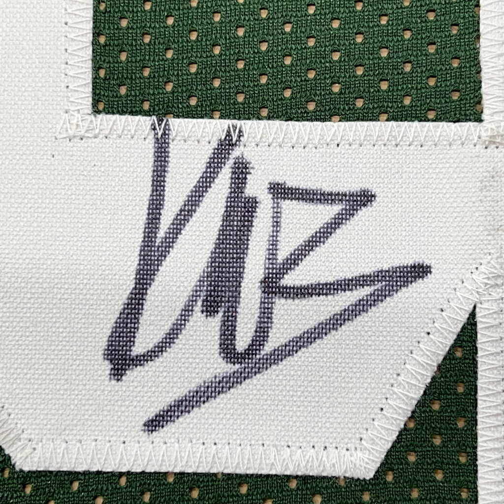 Framed Autographed/Signed Kenneth Walker III 35x39 Michigan State Green College Football Jersey Beckett BAS COA