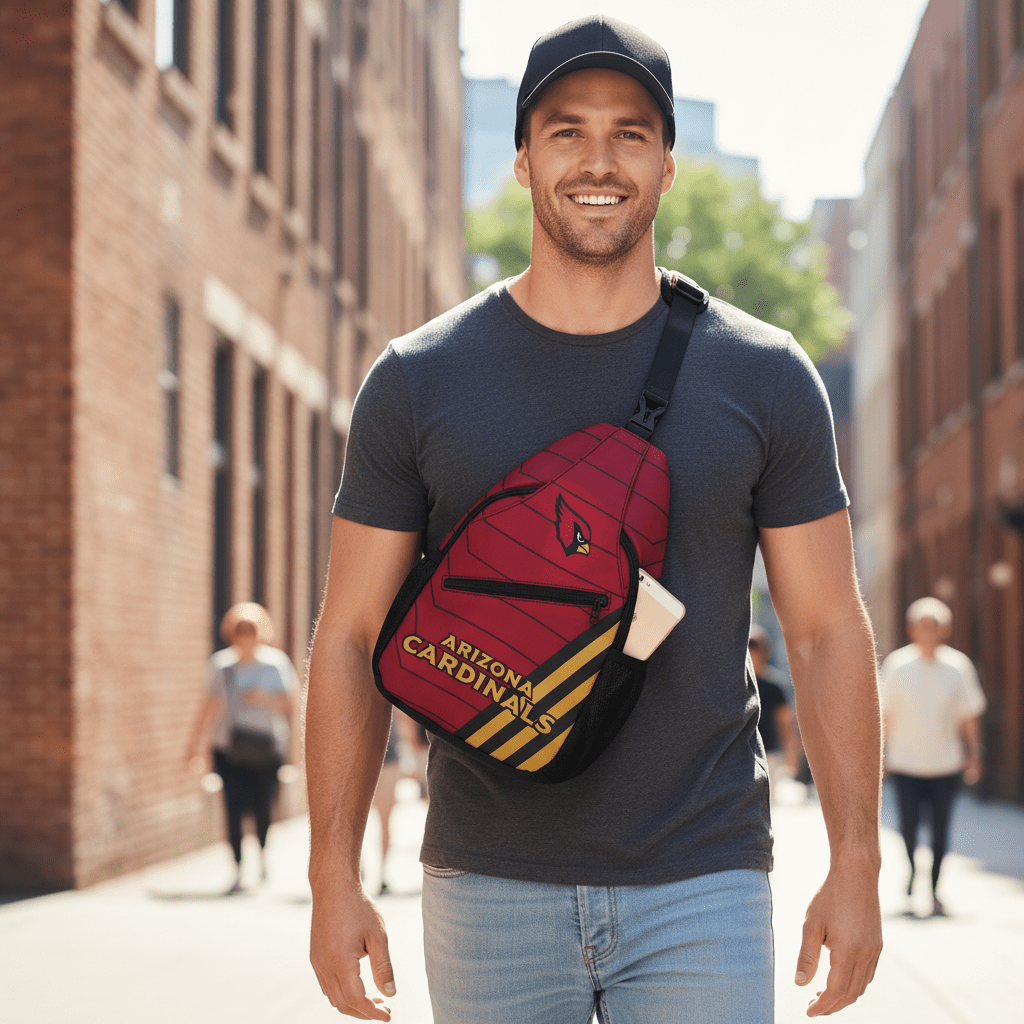 Arizona Cardinals Crossbody Sling Bag - Red NFL Shoulder Bag