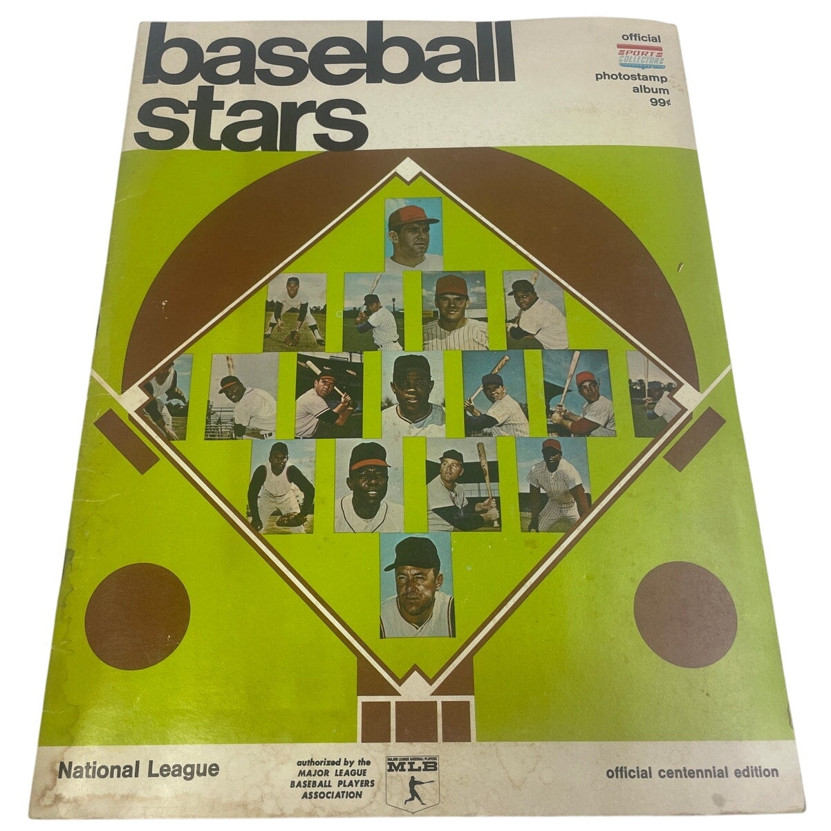 1969 MLB National League Baseball Stars Photostamp Album COMPLETE w Stamps