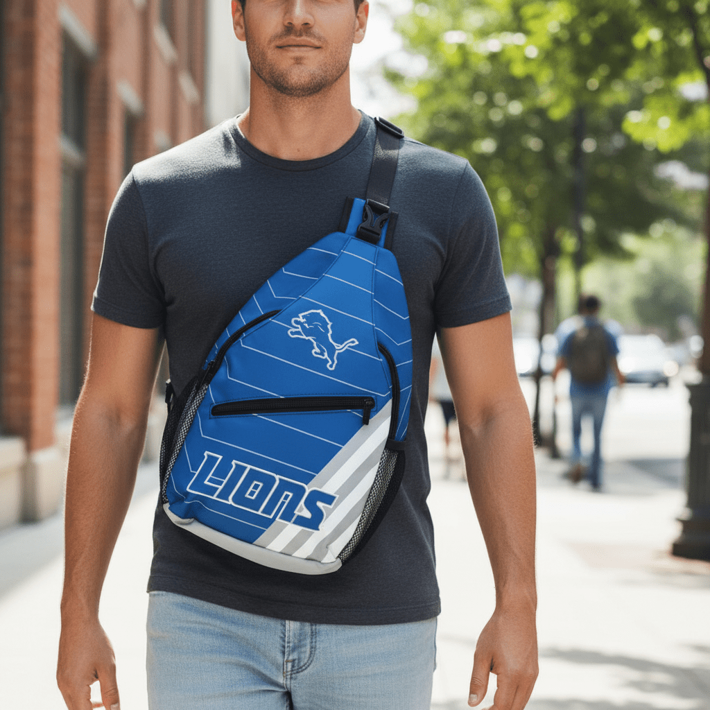 Detroit Lions Crossbody Sling Bag