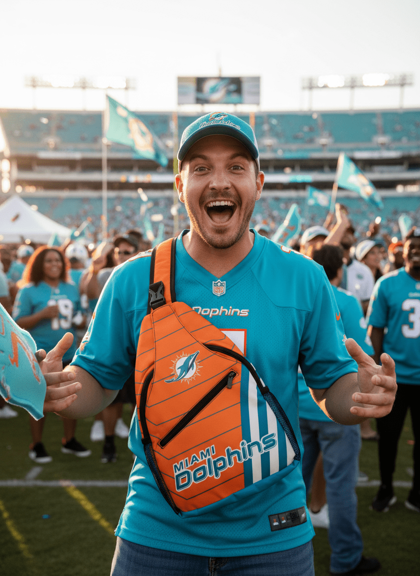Miami Dolphins Crossbody Sling Bag