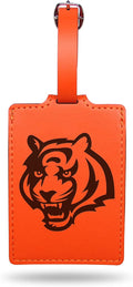 Cincinnati Bengals Luggage Bag Tag Laser Engraved Ultra Suede Includes ID Card
