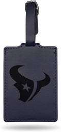 Houston Texans Luggage Bag Tag Laser Engraved Ultra Suede Includes ID Card