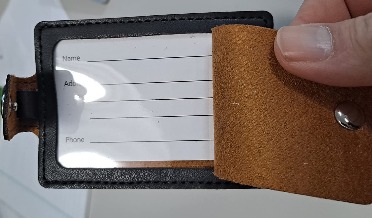 Cincinnati Bengals Luggage Bag Tag Laser Engraved Ultra Suede Includes ID Card