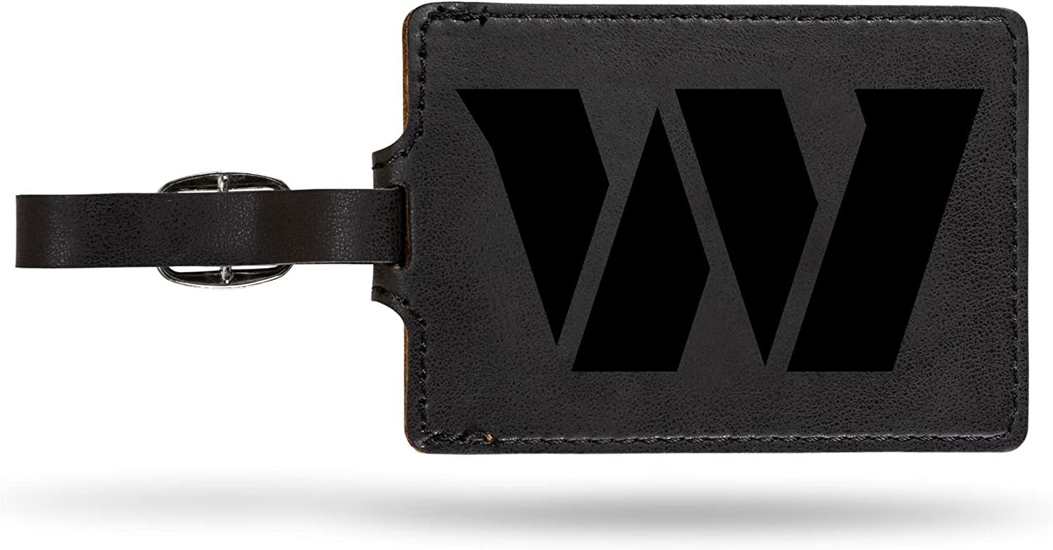 Washington Commanders Luggage Bag Tag Laser Engraved Ultra Suede Includes ID Card