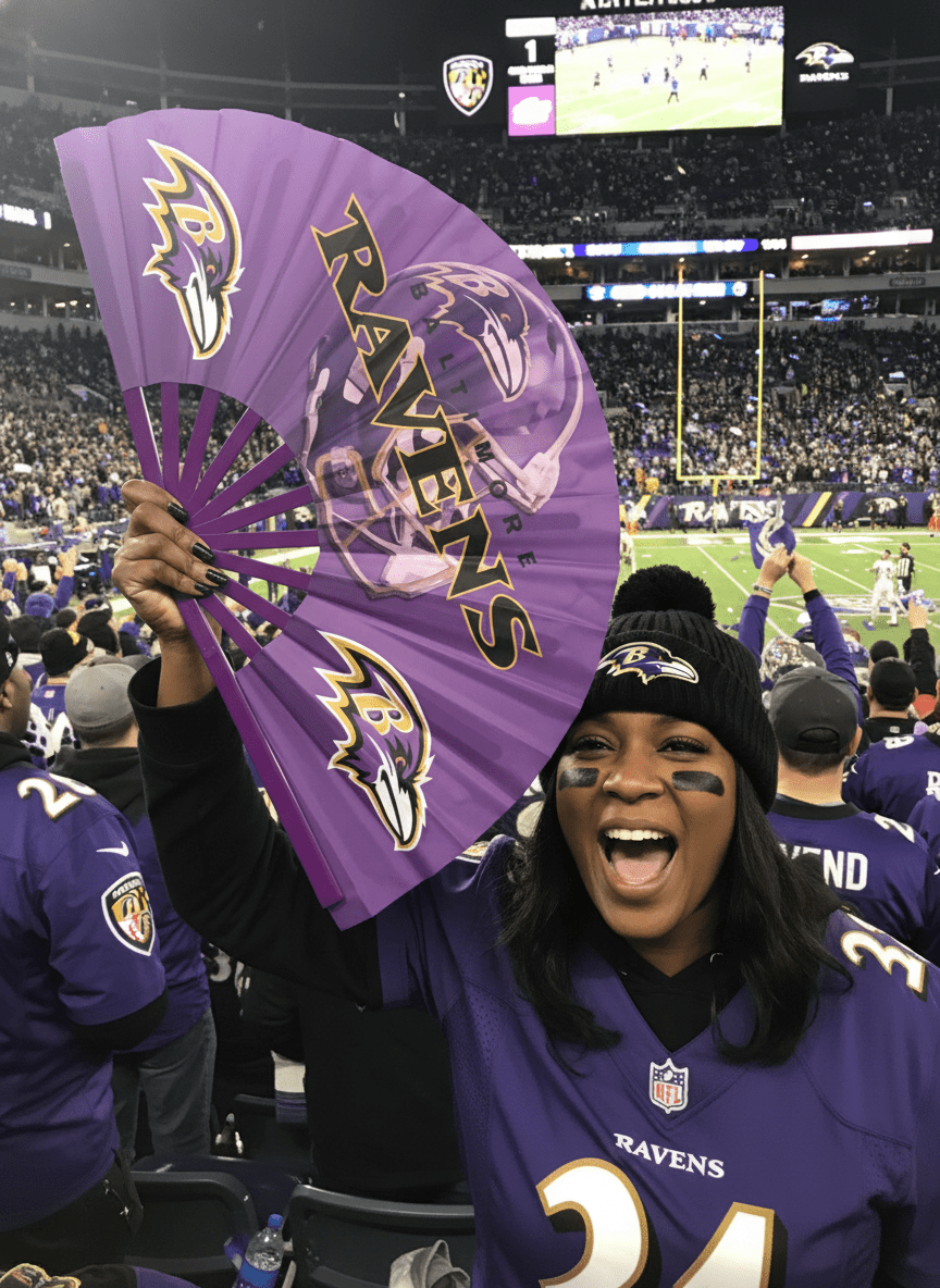Baltimore Ravens Hand Fan - Purple NFL Folding Fan
