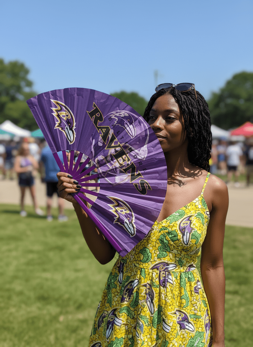 Baltimore Ravens Hand Fan - Purple NFL Folding Fan